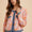 Annie Wear Floral Jacquard Denim Contrast Button Down Jacket