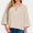 Zenana Notched Side Slit Patch Sweater