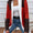 Shiny Color Block Open Front Cardigan