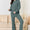 Basic Bae Full Size Ribbed Drawstring Hooded Top and Straight Pants Set