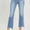 RISEN Full Size Frayed Hem Cropped Straight Jeans