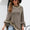 Faux Fur Trim Fringed Poncho