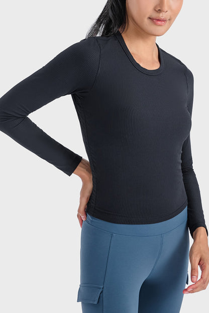 Millennia Round Neck Long Sleeve Sports Top