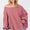 SAGE + FIG Mineral Wash Side Slit Oversized Sweatshirt