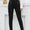 IZURIA Adjustable Elastic Waist Slim Pants