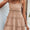 Shiny Frill Spaghetti Strap Tiered Dress