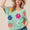 Flower Patches Dolman Sleeve Lightweight Sweater