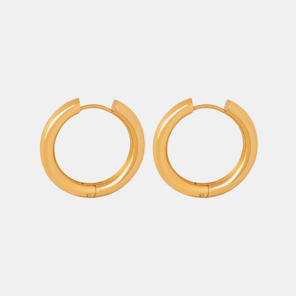 18K Gold-Plated Huggie Earrings