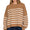 Exposed Seam Striped Oversized Sweater