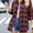 Lovelet Plaid Collared Neck Button Down Jacket